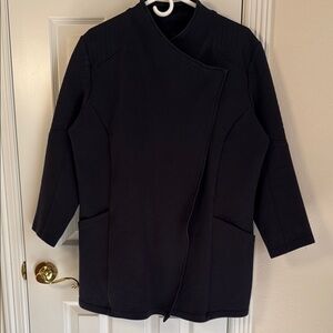 Black Asymmetrical Coat, size L